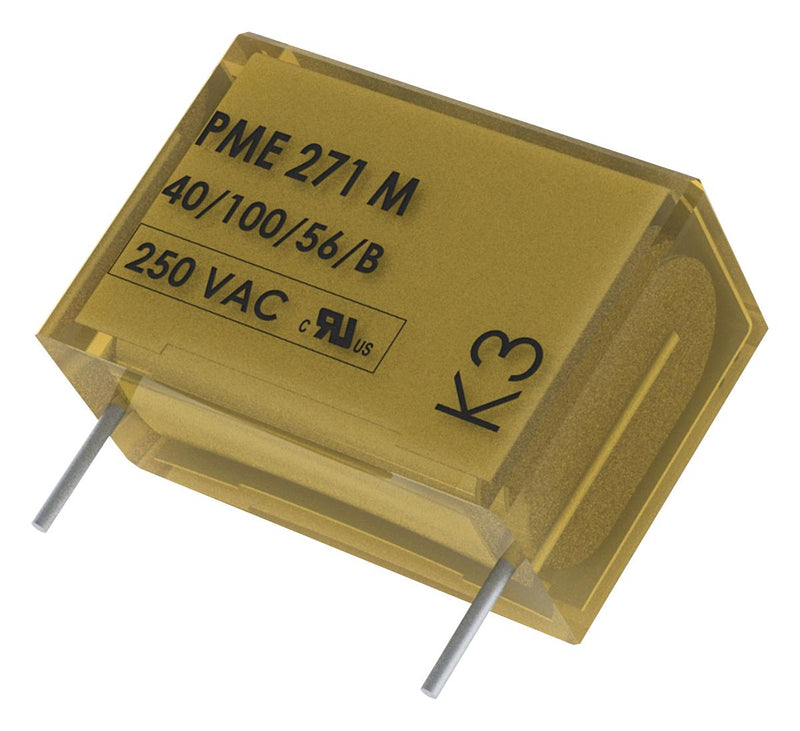 Kemet PME271MD6100MR30 Safety Capacitor 0.1 &micro;F X2 PME271M Series 275 V Paper (MP)