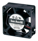 SANYO DENKI - SANACE FANS 109R0612H4021 Axial Fan, 12 VDC, DC, 60 mm, 25 mm, 28 dBA, 18.7 cu.ft/min