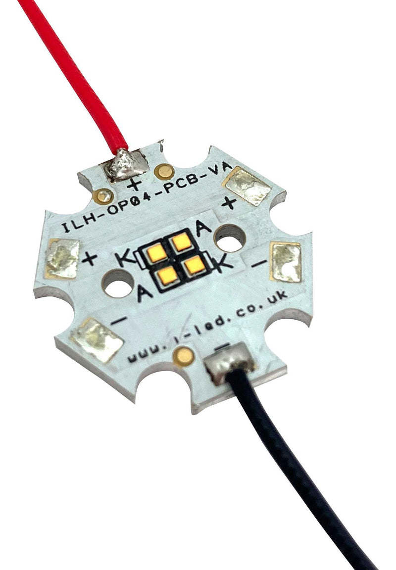 Intelligent LED Solutions ILH-OP04-UL90-SC221-WIR200. ILH-OP04-UL90-SC221-WIR200. Module Oslon Pure 1010 4 Powerstar Board + Ultra White 6500 K 380 lm