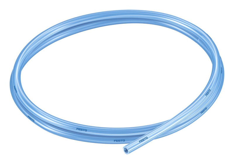 Festo PUN-H-6X1-TBL Pneumatic Tubing 6 mm 4 PU (Polyurethane) Transparent Blue 10 bar 50 m