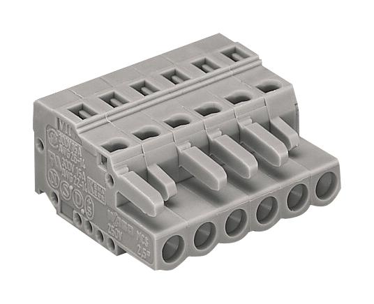 Wago 231-104/026-000 Pluggable Terminal Block 5 mm 4 Ways 28AWG to 12AWG 2.5 mm&Acirc;&sup2; Clamp 16 A