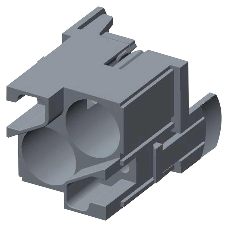 TE Connectivity T2111027101-701 Heavy Duty Connector Insert HMN Series 2 Contacts Plug Crimp Pin - Not Supplied 10 A