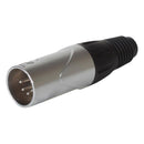 Stellar Labs CX3M001-5P XLR Male 5P Connector Silver / Black 28AC8316