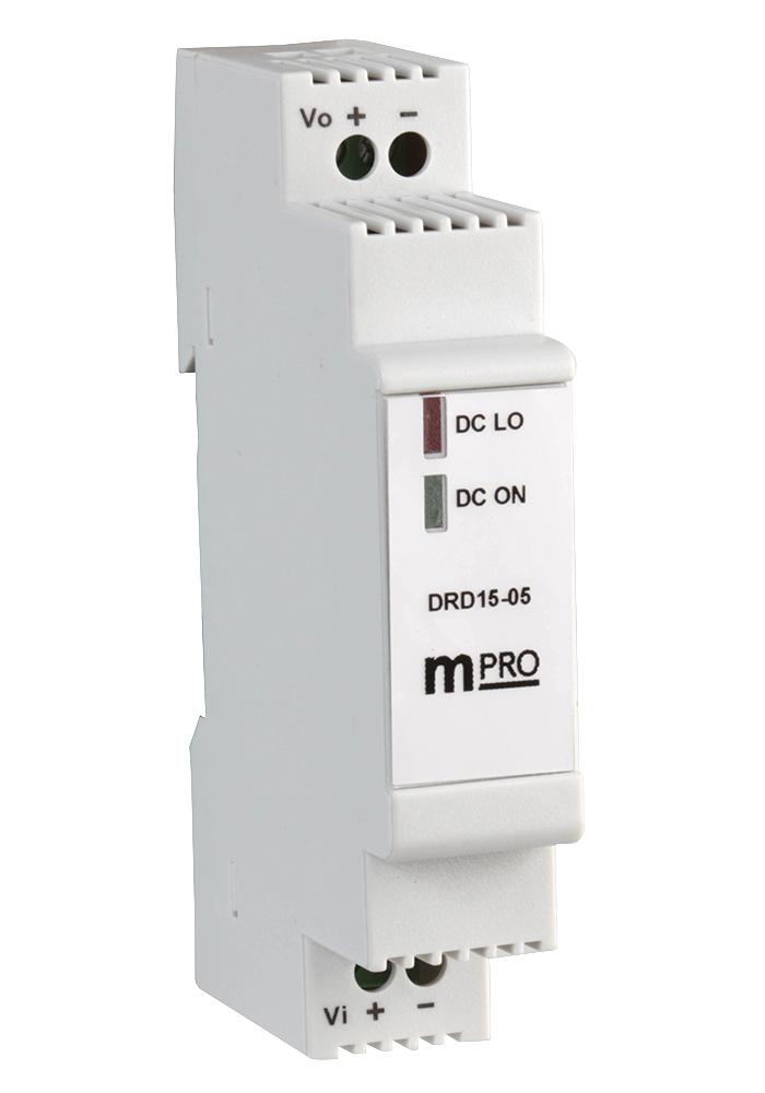 Multicomp PRO MP-DRD15-05 MP-DRD15-05 Isolated DIN Rail Mount DC/DC Converter ITE 4:1 13.5 W 1 Output 5 V 2.7 A