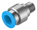 Festo QS-1/8-10-I Pneumatic Fitting Push-In R1/8 14 bar 10 mm Brass QS