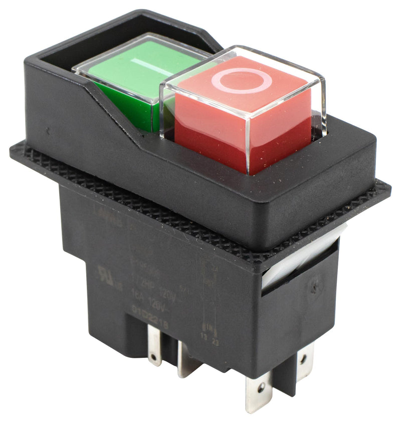 E-SWITCH KJD17-22213-112 Industrial Pushbutton Switch KJD17 Series Dpst Off-On Square Green Red New