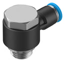 Festo QSLV-G1/4-6 Pneumatic Fitting Push-In L-Fitting G1/4 14 bar 6 mm PBT (Polybutylene Terephthalate) Qslv