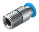 Festo QS-1/8-4-I Pneumatic Fitting Push-In R1/8 14 bar 4 mm Brass QS