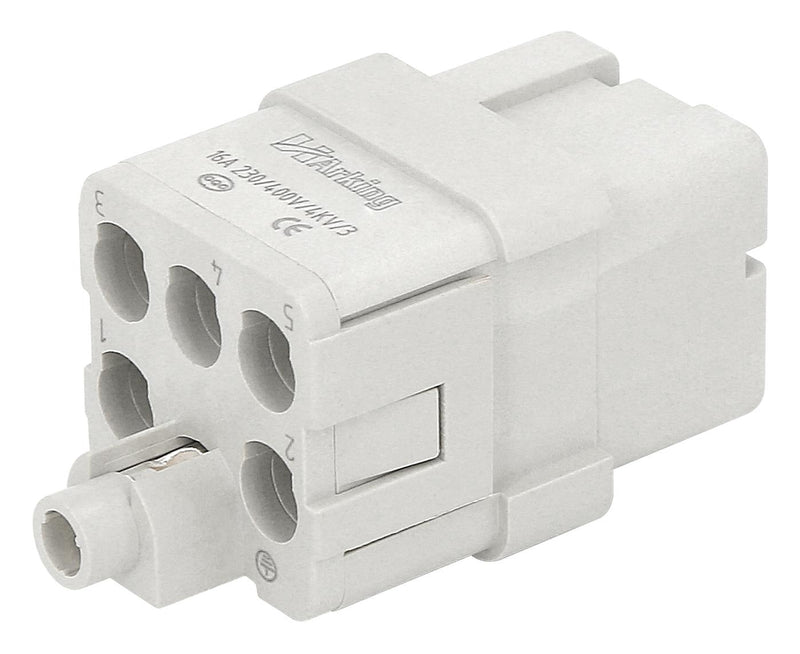 Multicomp PRO MP009618 Heavy Duty Connector MP-HQ Inserts Insert 5+PE Contacts 3A Receptacle