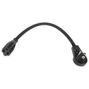 Stellar Labs P-A000147N 12&quot; Extension Cord With Flat Rotating Plug - Black 26Y8641