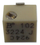 BOURNS 3224J-1-201E Trimmer Potentiometer, 200 ohm, 250 mW, &plusmn; 10%, Trimpot 3224 Series, 12 Turns, Surface Mount Device