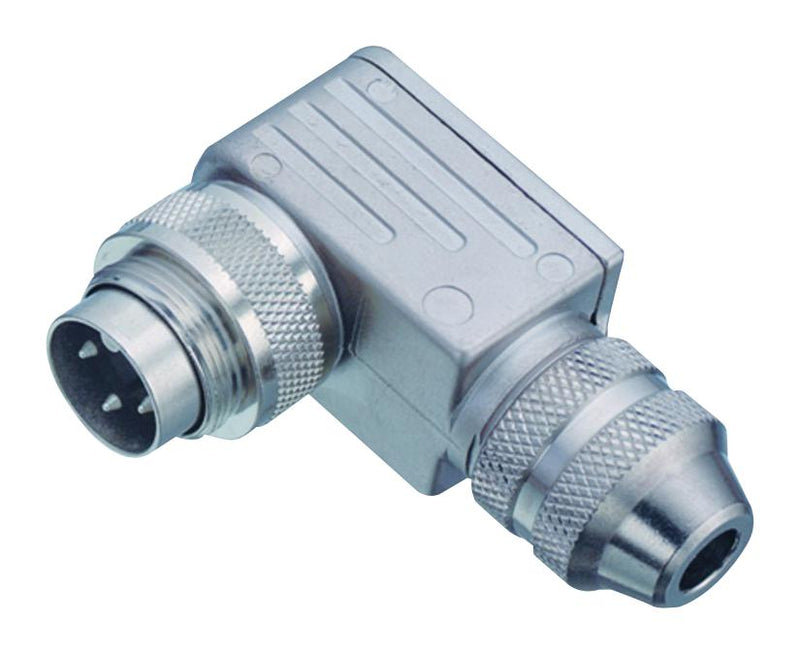 Binder 99-5129-75-12 Circular Connector 423 Series Right Angle Plug 12 Contacts Solder Pin Threaded