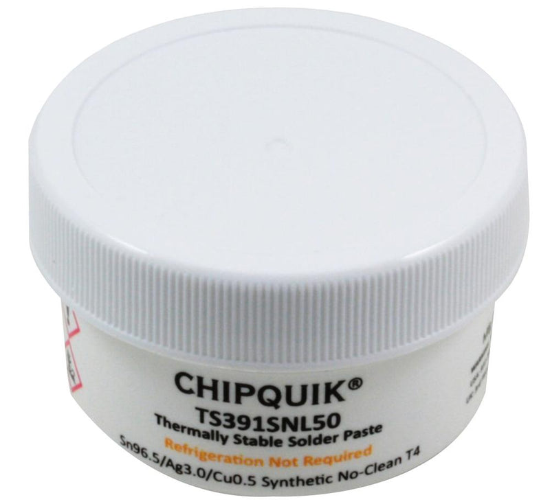 Chip Quik TS391SNL50 Solder Paste Synthetic No Clean 220 &deg;C 96.5 3 0.5 Sn Ag Cu 50G