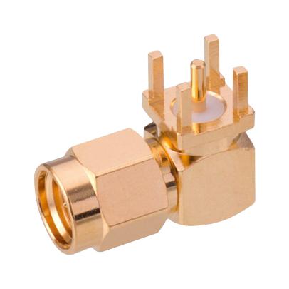 Wurth Elektronik 60313002124523 60313002124523 RF / Coaxial Connector SMA Right Angle Plug Through Hole 50 ohm Brass