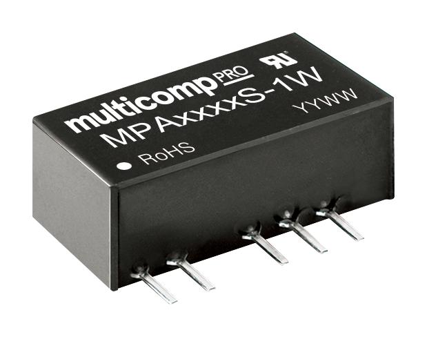 Multicomp PRO MPA1505S-1W Isolated Through Hole DC/DC Converter ITE 1 W 2 Output 5 V 100 mA New