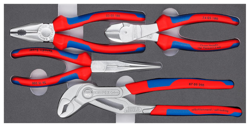 Knipex 00 20 01 V17 Plier Set Chrome 4 Piece