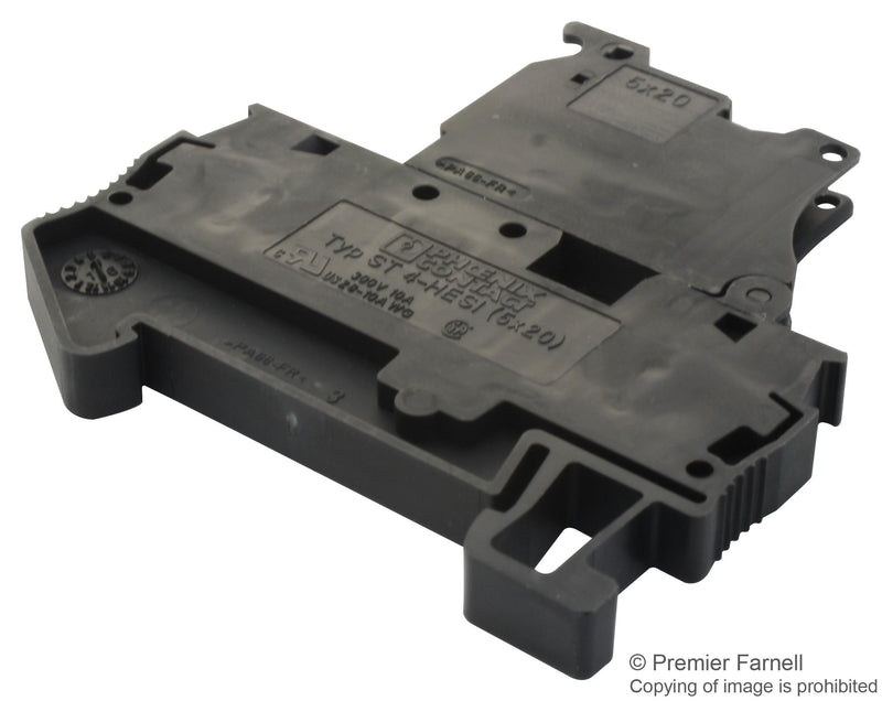 Phoenix Contact ST 4-HESI (5X20) Fused Terminal Block 2 Ways 28AWG to 10AWG 6 mm&Acirc;&sup2; Clamp 6.3 A 500 V