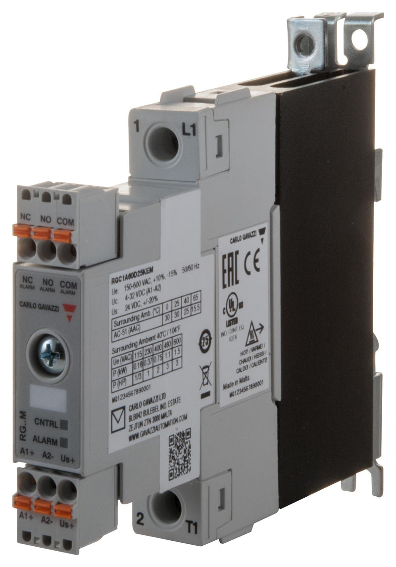 Carlo Gavazzi RGC1A60D31KEM 1P-SSC-DC IN-ZC 600V 30A 1200VP-E HI I2T Mntr 81AC5285