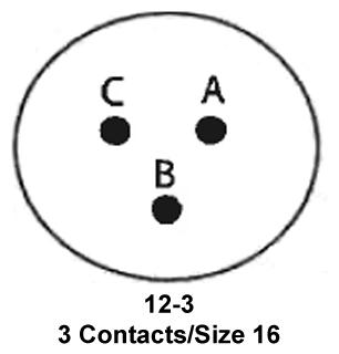 ITT Cannon KPT02E12-3S KPT02E12-3S Circular Connector KPT Box Mount Receptacle 3 Contacts Solder Socket Bayonet 12-3