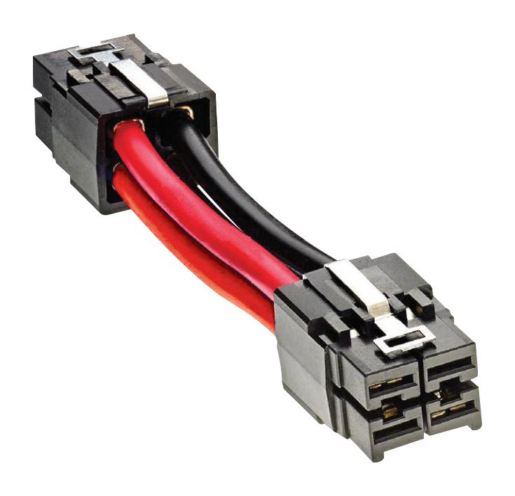 TE Connectivity 2304889-1 Cable Assembly No Pull Tab 10AWG Vertical Wire to Board 4 Position Plug