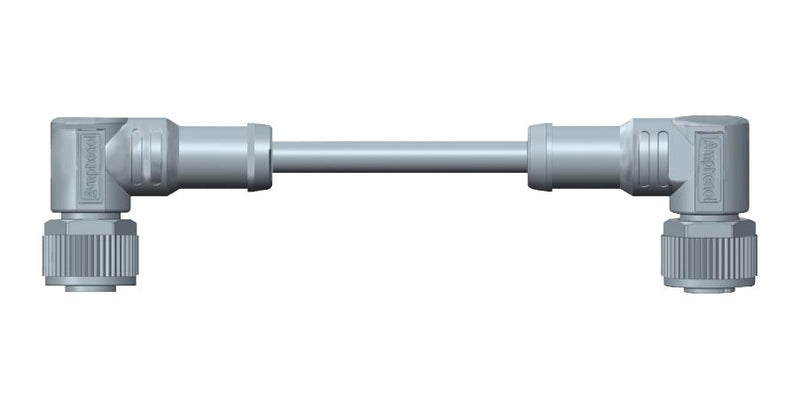 Amphenol LTW M12A04FR-12AFR-SD001 Cable Assy 4P M12 R/A RCPT-RCPT 3.3FT New