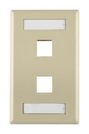 Hellermanntyton FPIDUAL-I Faceplate 2PORT ABS Ivory