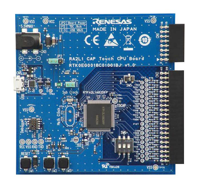 Renesas RTK0EG0022S01001BJ RTK0EG0022S01001BJ Evaluation Kit RA2L1 32 bit ARM Cortex-M23