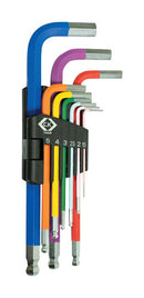 CK Tools T4449 Hex Key Set L-Key Ball End Multi-coloured 1.5 mm - 10 9 Piece