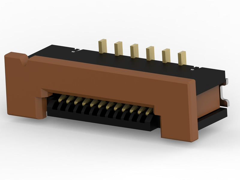 TE Connectivity 1-1734742-2 FFC / FPC Board Connector 0.5 mm 12 Contacts Receptacle Surface Mount