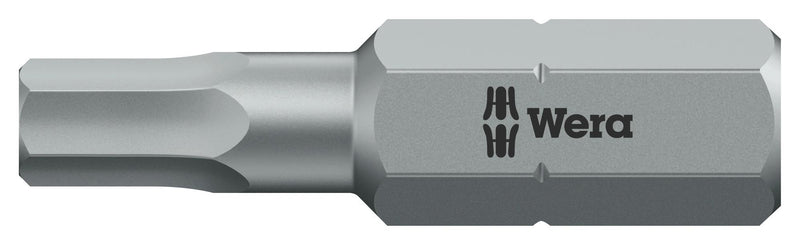 Wera 05056315001 Hex Driver Bit 3mm 25 mm Overall