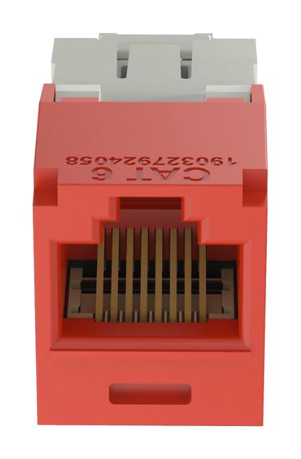 Panduit CJ6X88TGRD CJ6X88TGRD RJ45 Conn Jack 8P8C 1PORT RED