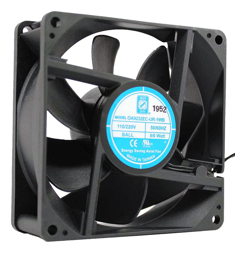 Orion Fans OA9232EC-UR-1WB AC Axial Fan 110V / 220V Square 92 mm 32 Ball Bearing 58 CFM