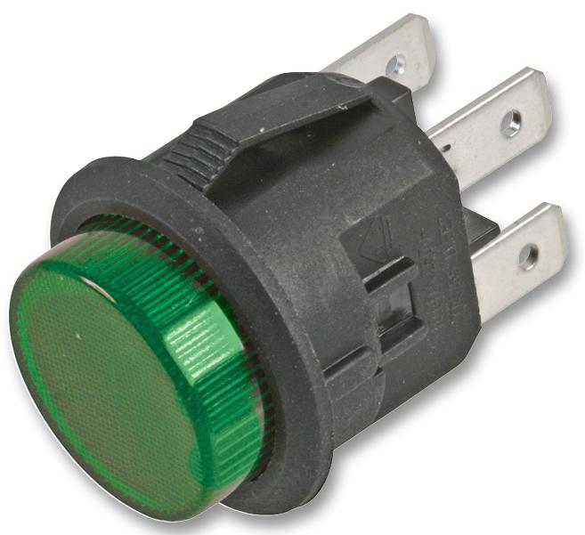 Multicomp MCLC210-8-K-M-ET-2B Illuminated Pushbutton Switch Dpst (On)-None-Off 16 A 250 V Green