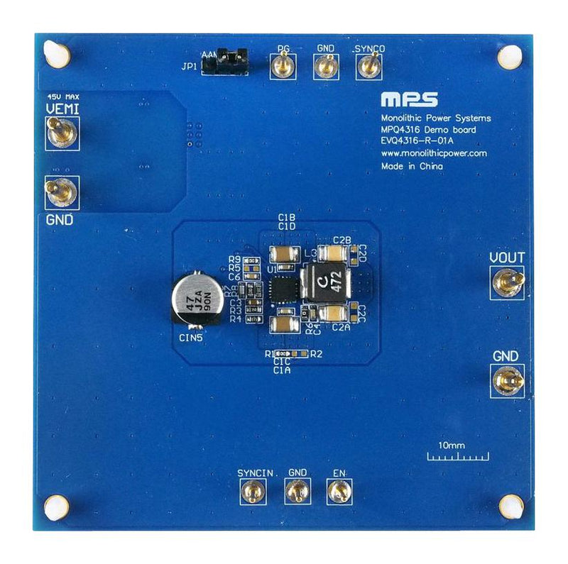 Monolithic Power Systems (MPS) EVQ4316-R-01A Evaluation Board MPQ4316GRE-AEC1 Management Synchronous Step Down Converter New