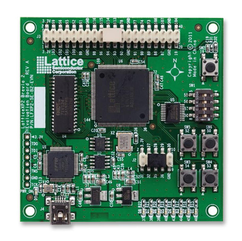 Lattice Semiconductor LFXP2-5E-B2-EVN LFXP2-5E-B2-EVN Development Kit LatticeXP2 Brevia 2 LatticeMico8&acirc;�&cent; MCU On-Board USB Controller Jtag Programming