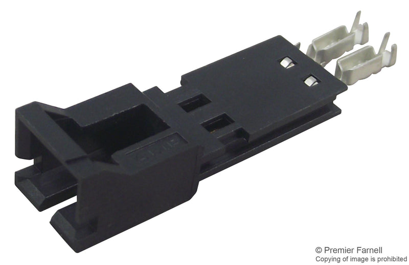 AMP - TE CONNECTIVITY 5-103948-1 Rectangular Connector, AMPMODU MTE Series, 2 Contacts, Plug, 2.54 mm, IDC / IDT, 1 Row