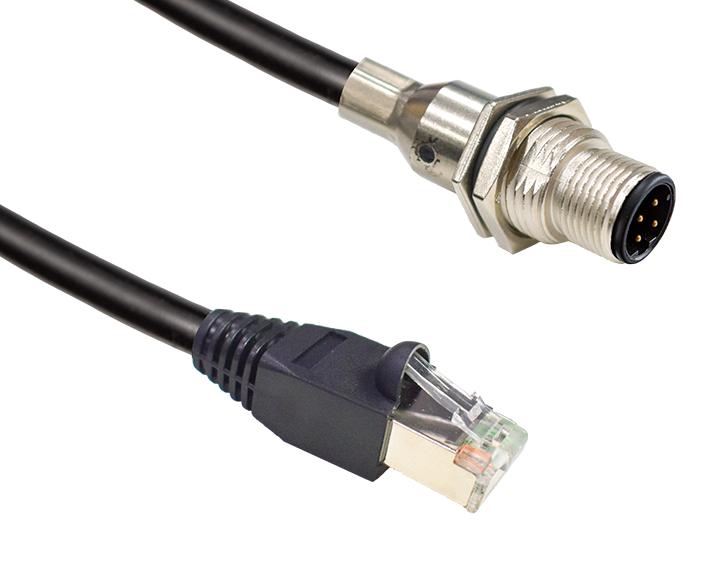 Amphenol LTW MSDS-04PMMJ-SF8CA5 Sensor Cable D Coded M12 Plug RJ45 4 Positions 500 mm 19.7 " M Series New