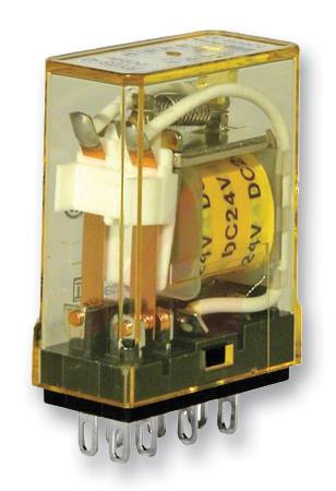 IDEC RY2S-UD-DC24V General Purpose Relay, RY Series, Power, Non Latching, DPDT, 24 VDC, 3 A