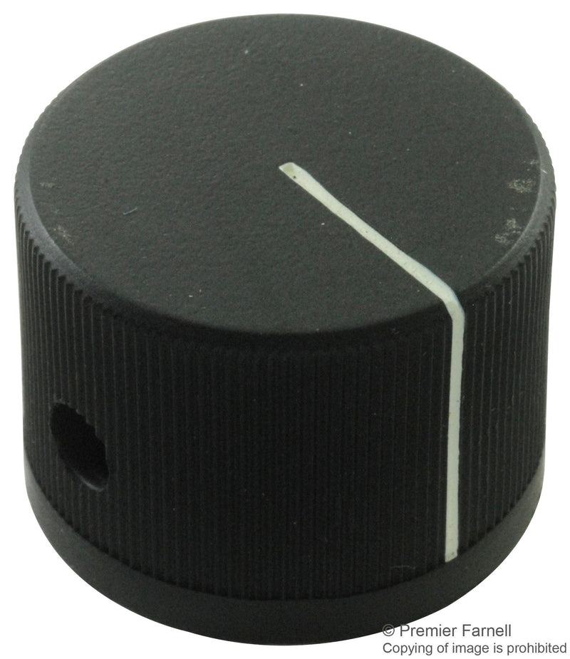 EHC (ELECTRONIC HARDWARE) 3442-2-B ROUND KNURLED KNOB WITH LINE IND, 6.35MM