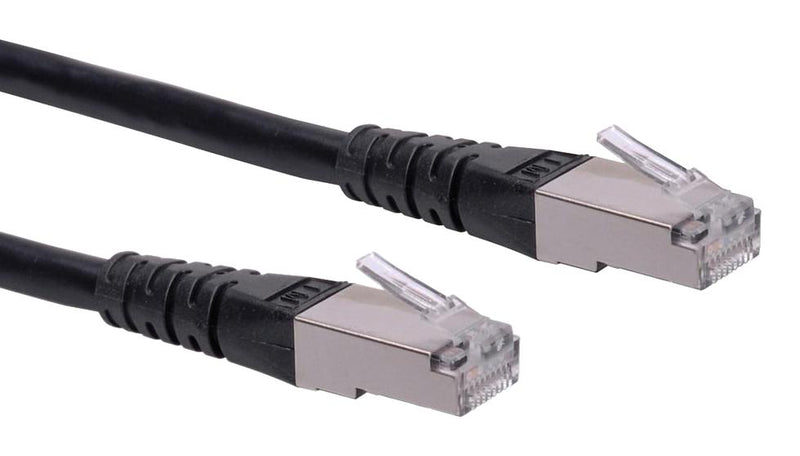 Roline 21.15.1405 Ethernet Cable Cat6 20 m 66 ft RJ45 Plug to Black