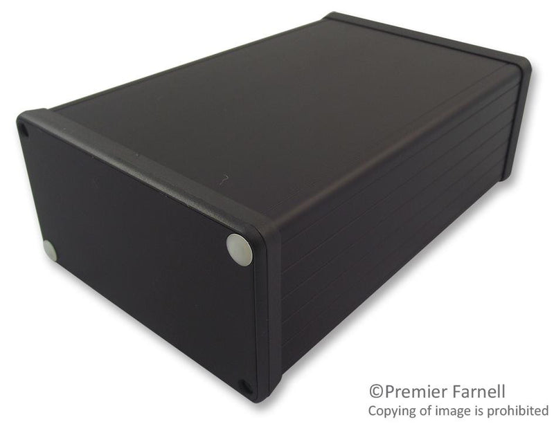 HAMMOND 1455C802BK IP54 1455 Series Black Extruded Aluminium Instrument Enclosure - 80x54x23mm