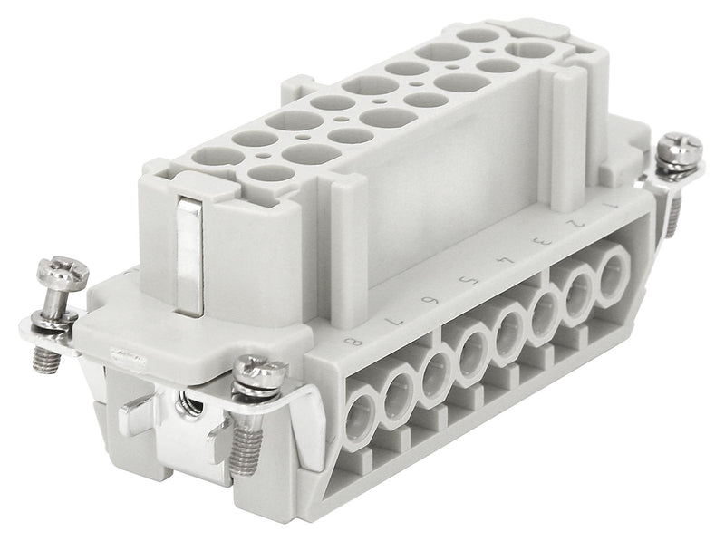 Multicomp PRO MP009568 Heavy Duty Connector MP-HE Inserts Insert 16+PE Contacts 16B Receptacle Screw Socket