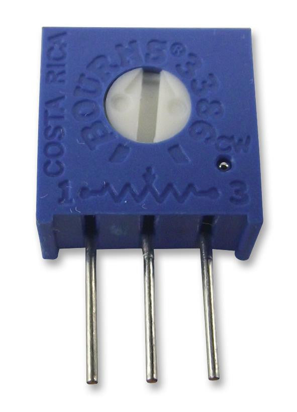 BOURNS 3386W-1-105LF Trimmer Potentiometer, 1 Mohm, 500 mW, &plusmn; 10%, Trimpot 3386 Series, 1 Turns, Through Hole