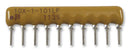 BOURNS 4610X-101-102LF Fixed Network Resistor, 1 kohm, 100 V, 9 Elements, Bussed, SIP, 200 mW