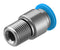 Festo QS-1/8-6-I Pneumatic Fitting Push-In R1/8 14 bar 6 mm Brass QS