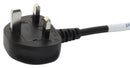 Multicomp PRO GW-151681 Mains Power Cord With 10A Fuse BS 1363A Plug to Free End 3 m 10 A 250 VAC Black