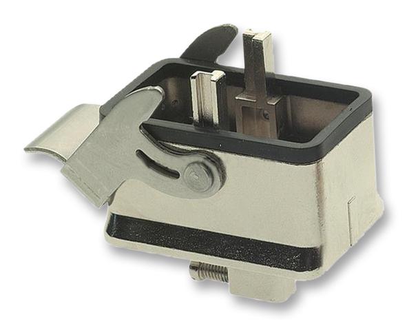 Harting 09 14 001 0301 Heavy Duty Connector Base Bulkhead Mount Zinc Body 1 Lever Han-Modular Compact Inserts &amp; Hoods