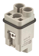 Harting 09120023051 Heavy Duty Connector Insert Han Q Series 3 Contacts 3A Plug Crimp Pin - Not Supplied