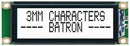 BATRON BTHQ21603V-FSTF-LED WHITE WC Alphanumeric LCD, 16 x 2, Black on White, 5V, Parallel, English, Japanese, Transflective