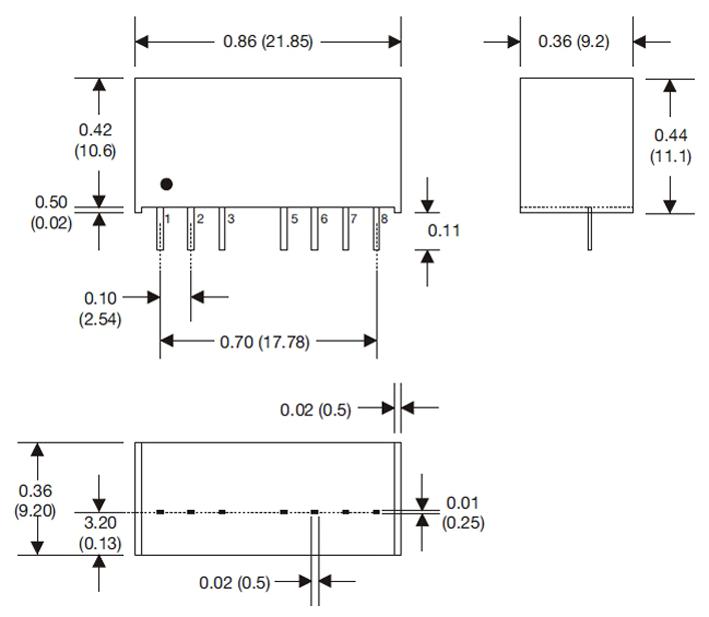 XP Power ITX2412SA ITX2412SA Isolated Through Hole DC/DC Converter 2:1 Input ITE 6 W 1 Output 12 V 500 mA